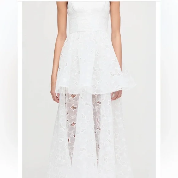 Hill House Home The Isabelle Dress - White Floral Organza size 8 - Picture 5 of 16